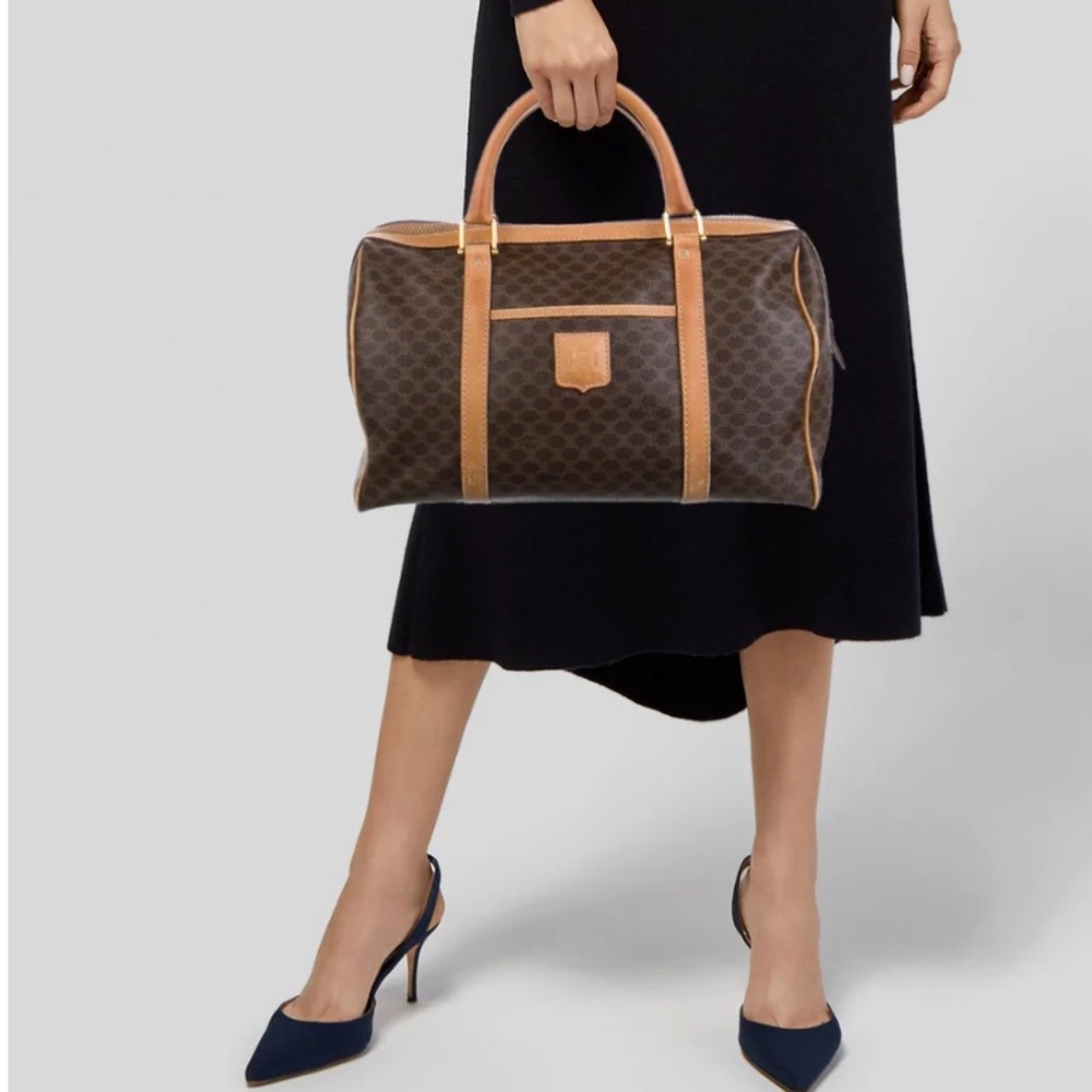 Celine Macadam M13 Boston Triomphe coated canvas  bag GUC